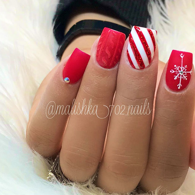 Christmas Red Nails Designs