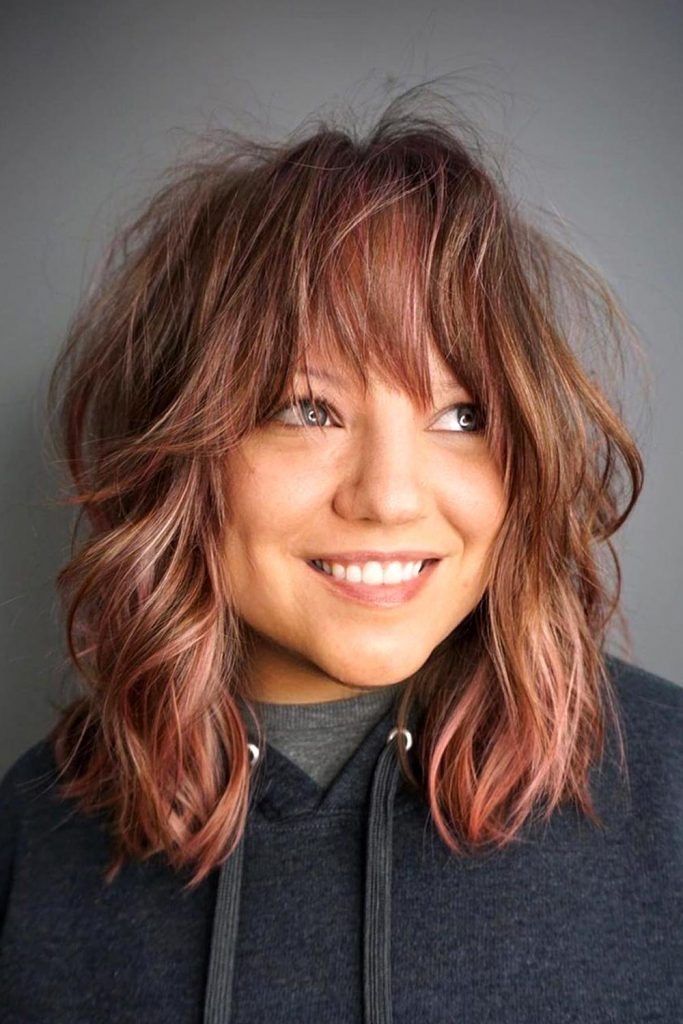 Rose Gold Foliage for Wolf Cut