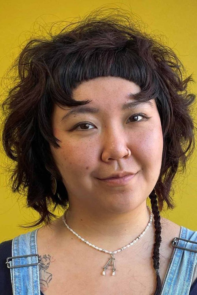 Shaggy Short Layers with Baby Bangs