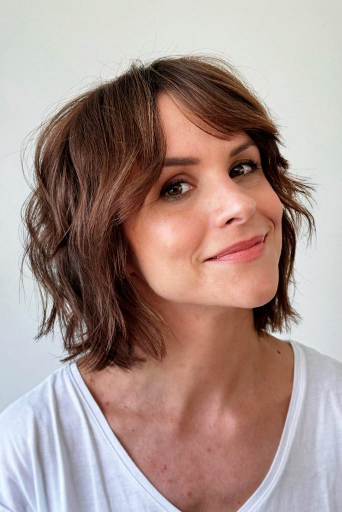 Shaggy Layers and Curtain Bangs