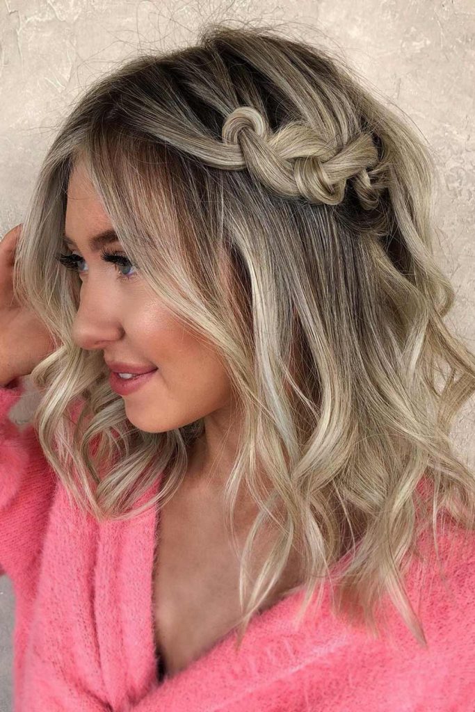 Quick Side Knot Braid Half Up