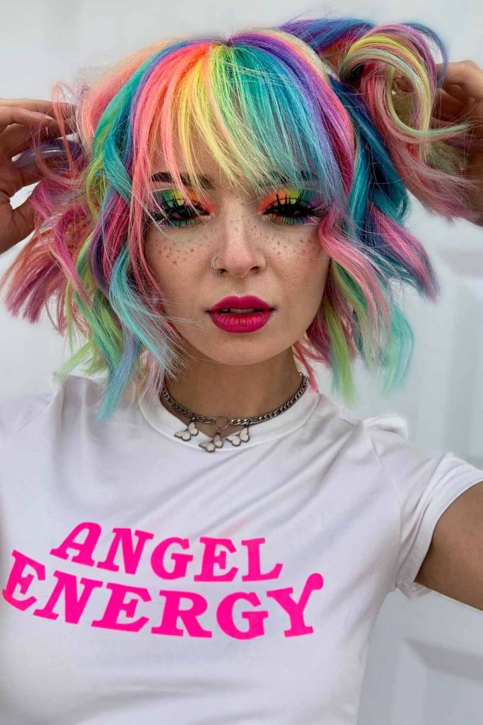 Colorful Layers #layeredbob #bobhaircut #layeredhair