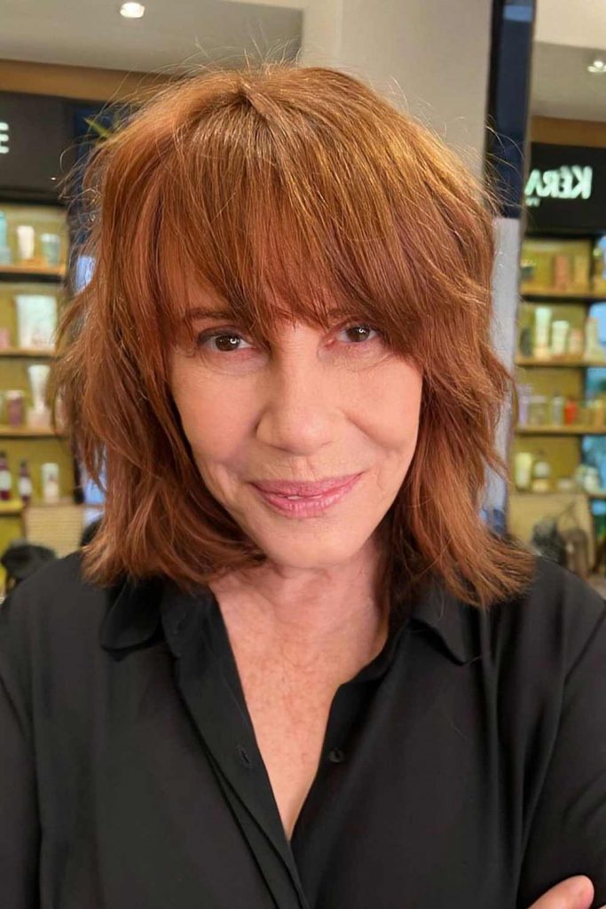 Layered Bob Haircut for Older Ladies