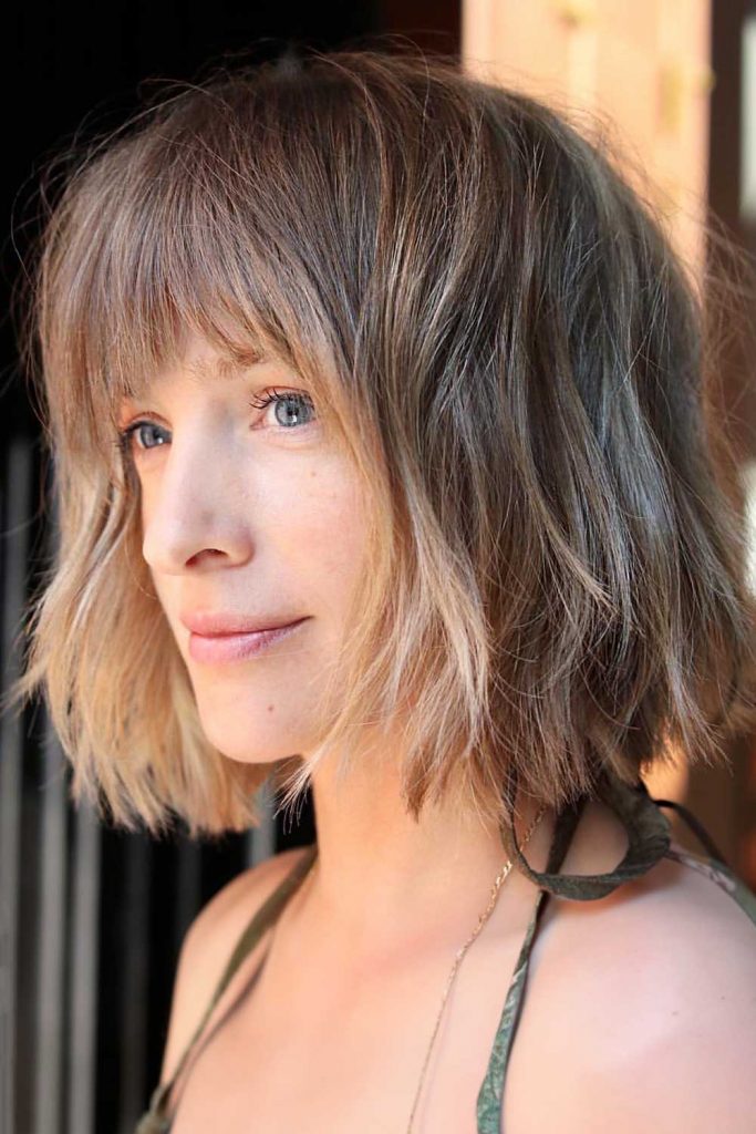Bob Cut with Razored Ends #layeredbob #bobhaircut #layeredhair