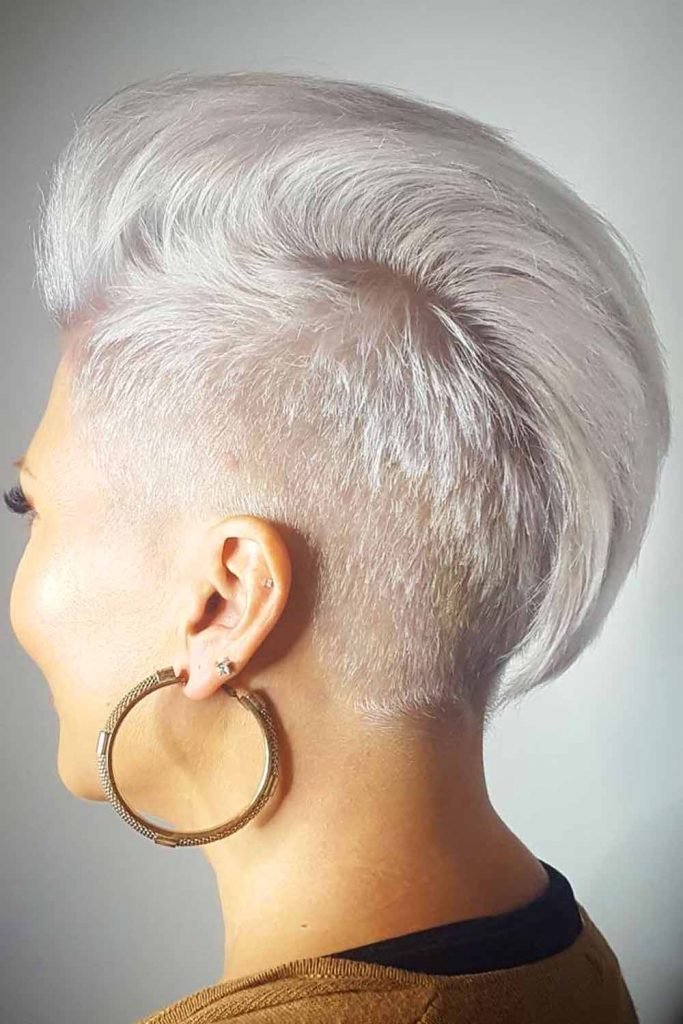 Metallic Taper Fade With Mohawk
