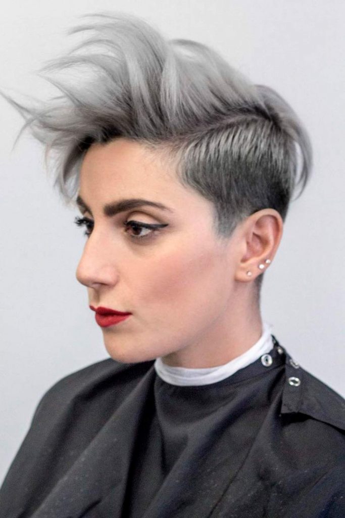 Punky Styled Blond Taper Fades