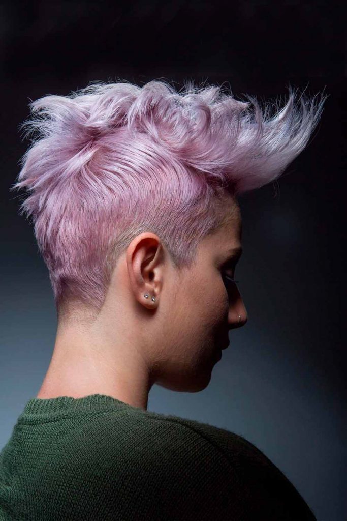 Punky Styled Blond Taper Fades