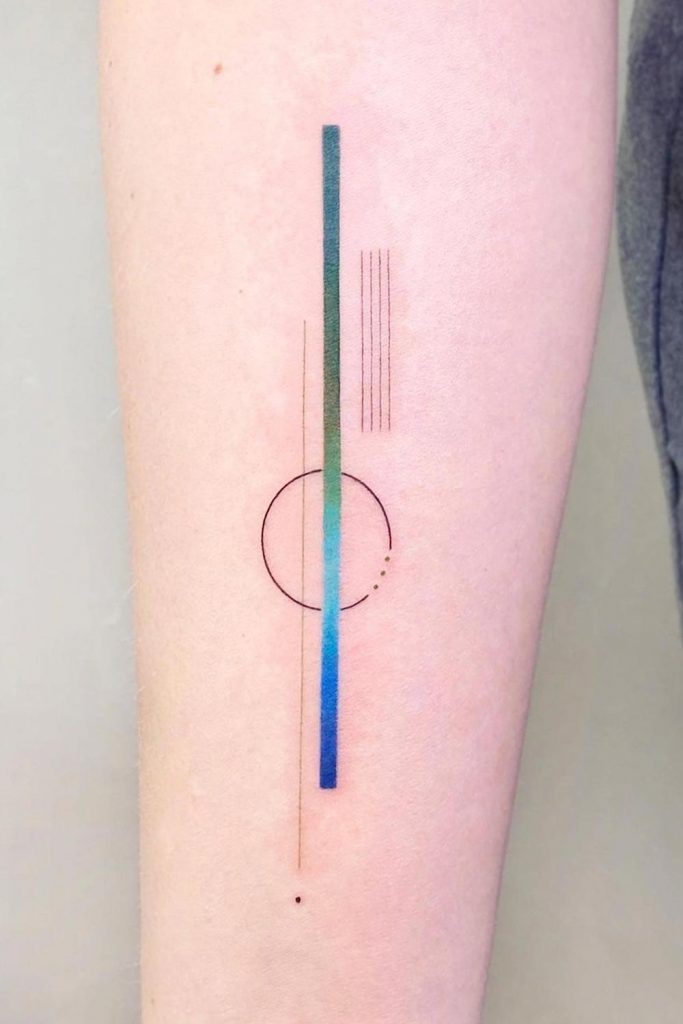 Geometric Line Tattoo Design for Men