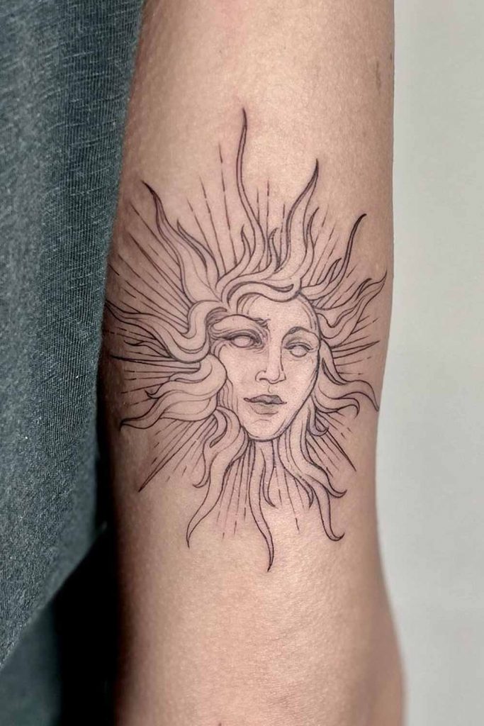 Sun Tattoo Design