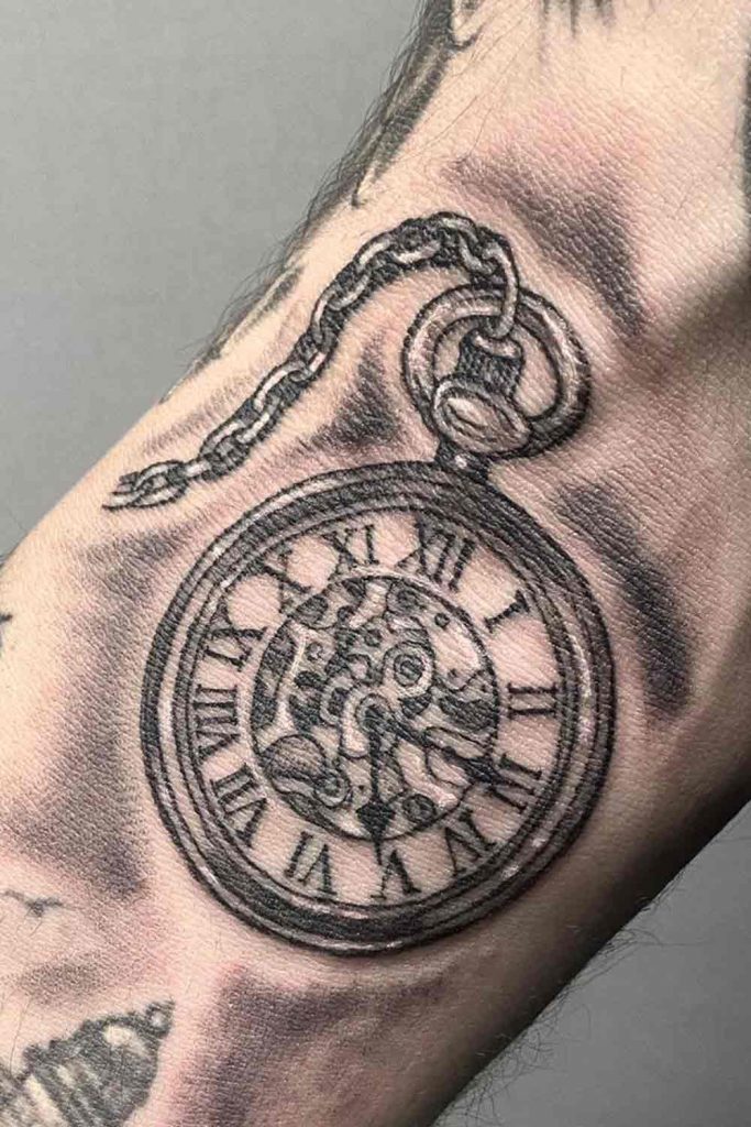 Pocket Watch Tattoo for Men