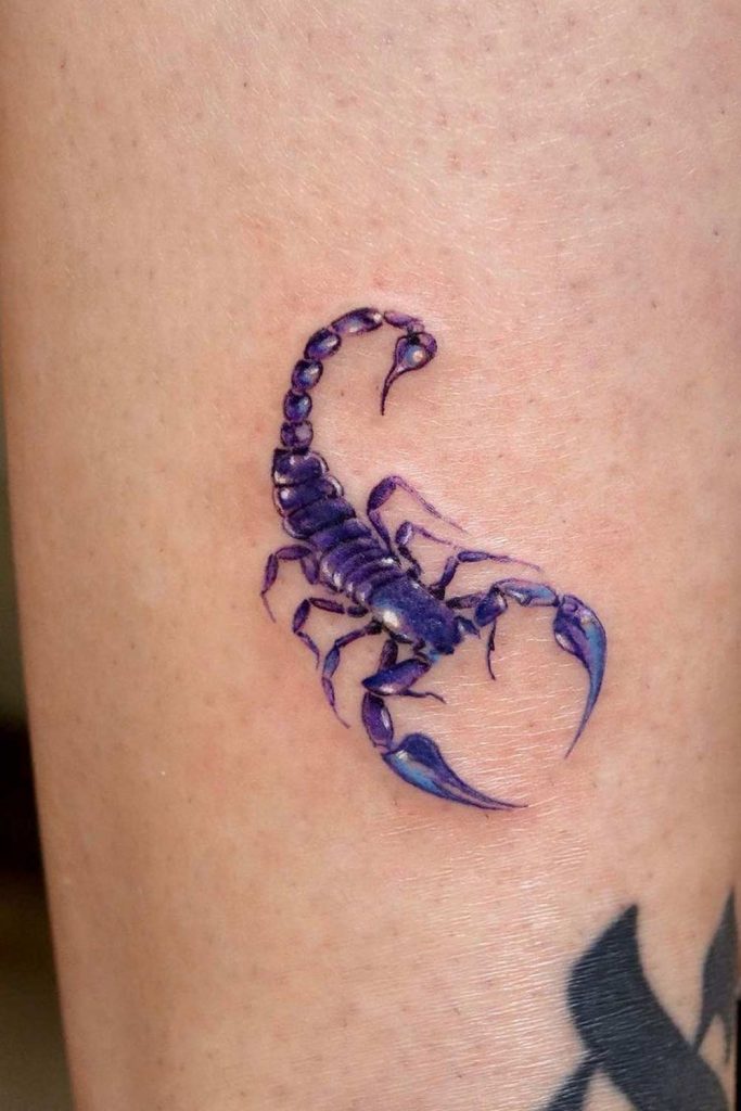 Blue Scorpio Tattoo