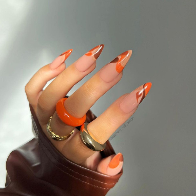 Fall Abstract Thanksgiving Nails