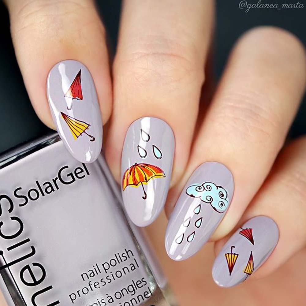 Rainy Day Thanksgiving Nails