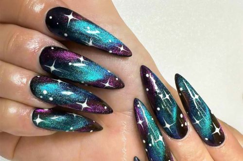 High As The Stars: 46 Galaxy Nails Ideas