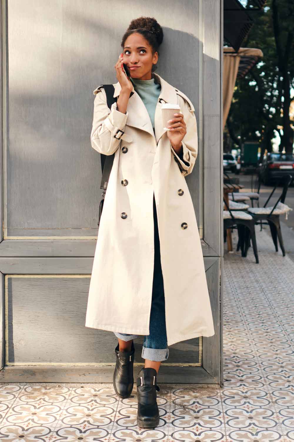 Milk Trench Coat