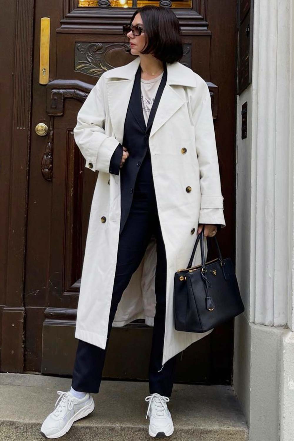 Classic Milky Trench For Casual Look