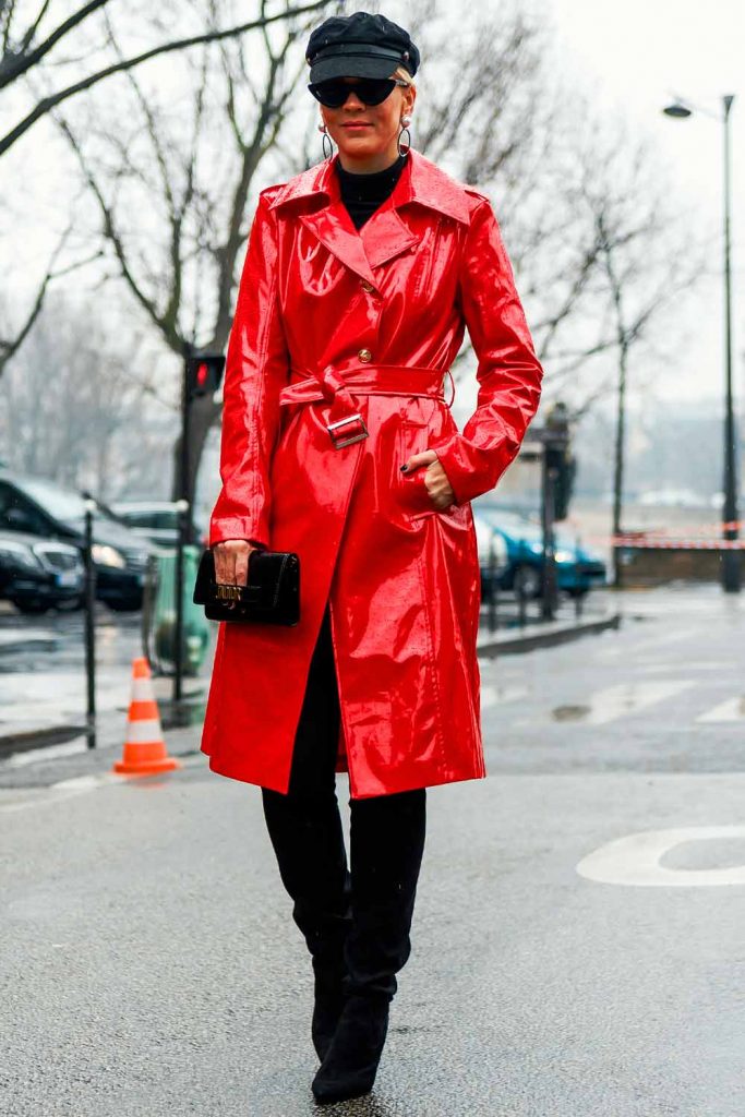 Bold Vinyl Red Coat Design