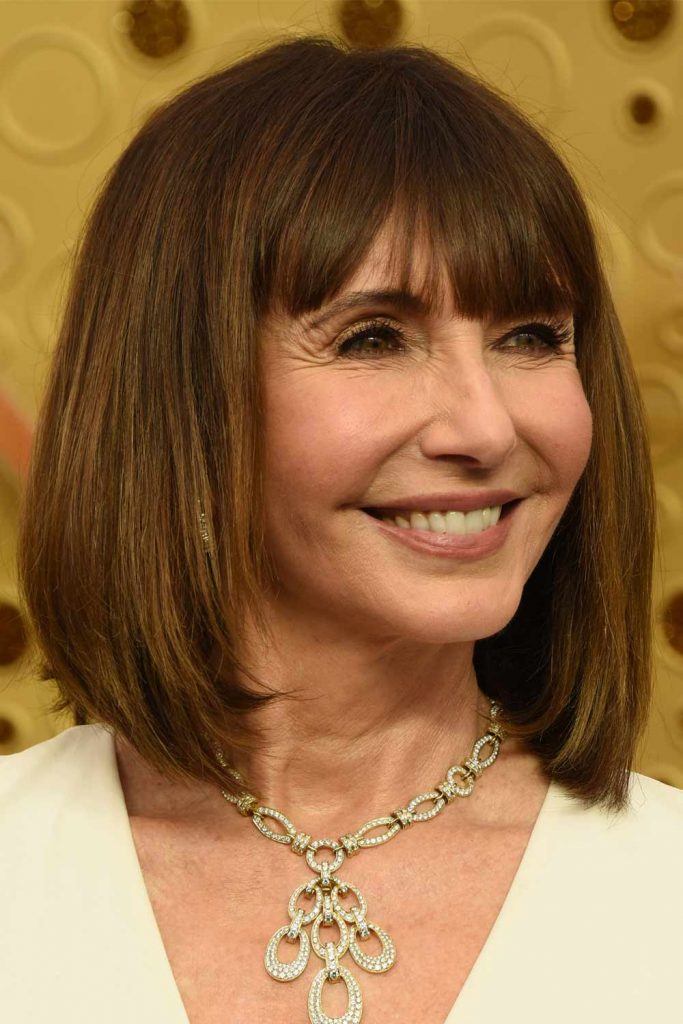 Mary Steenburgen with Blunt Brown Bob