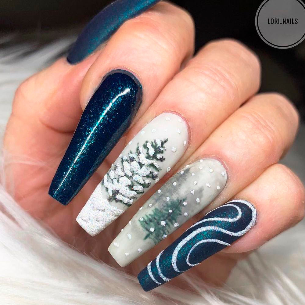 Christmas Tree Nail Designs