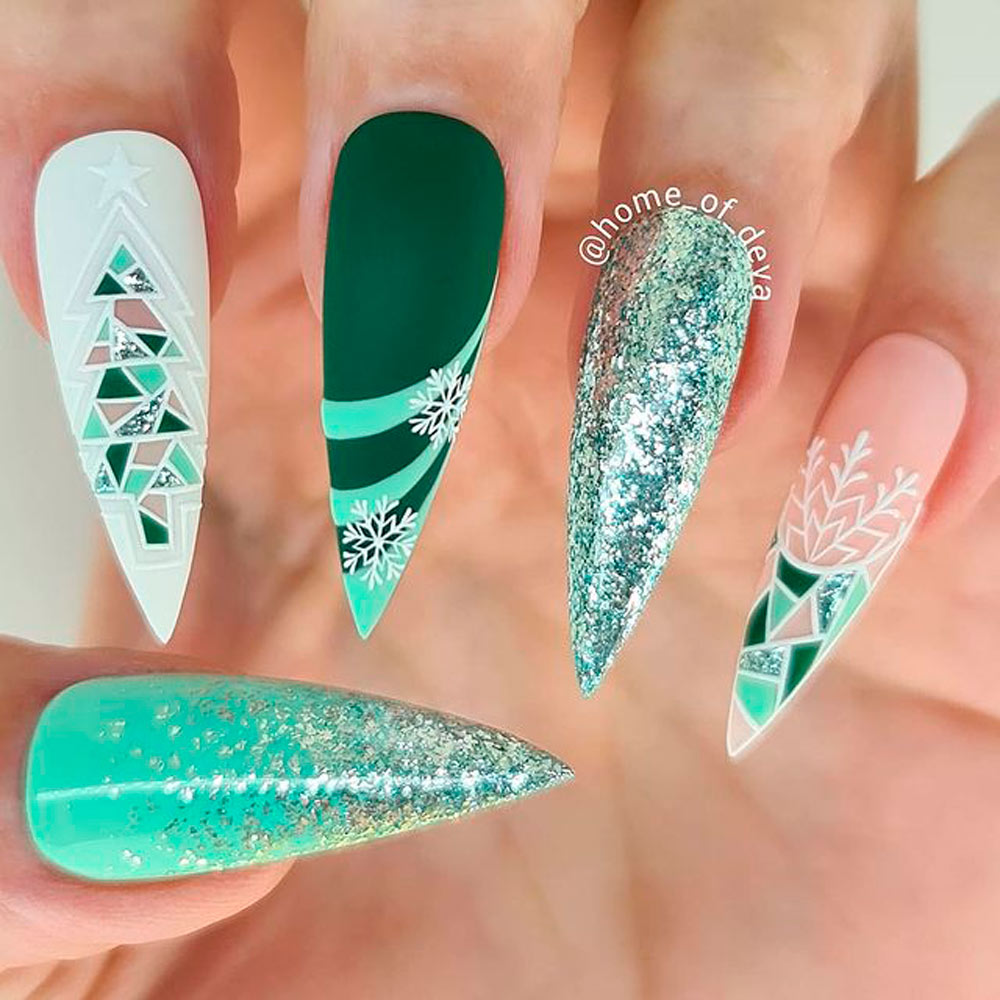 Christmas Tree Nail Designs