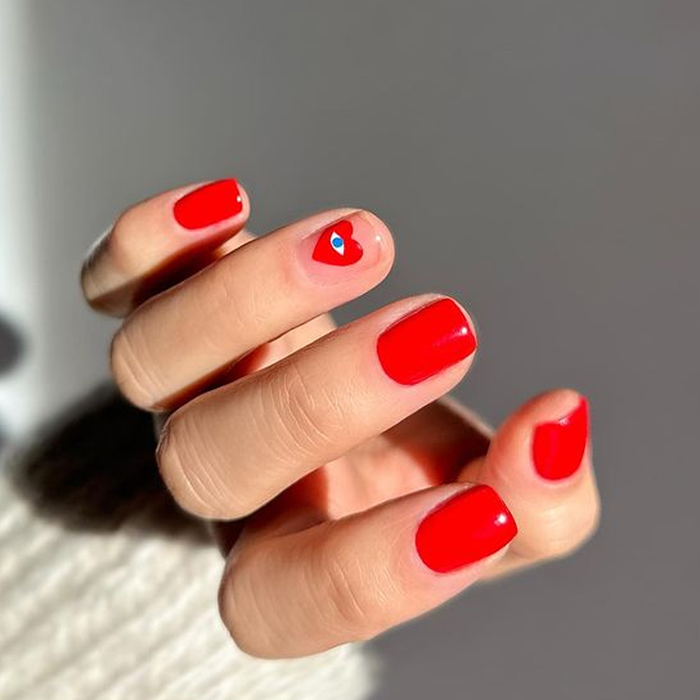 Basic Valentines Nails