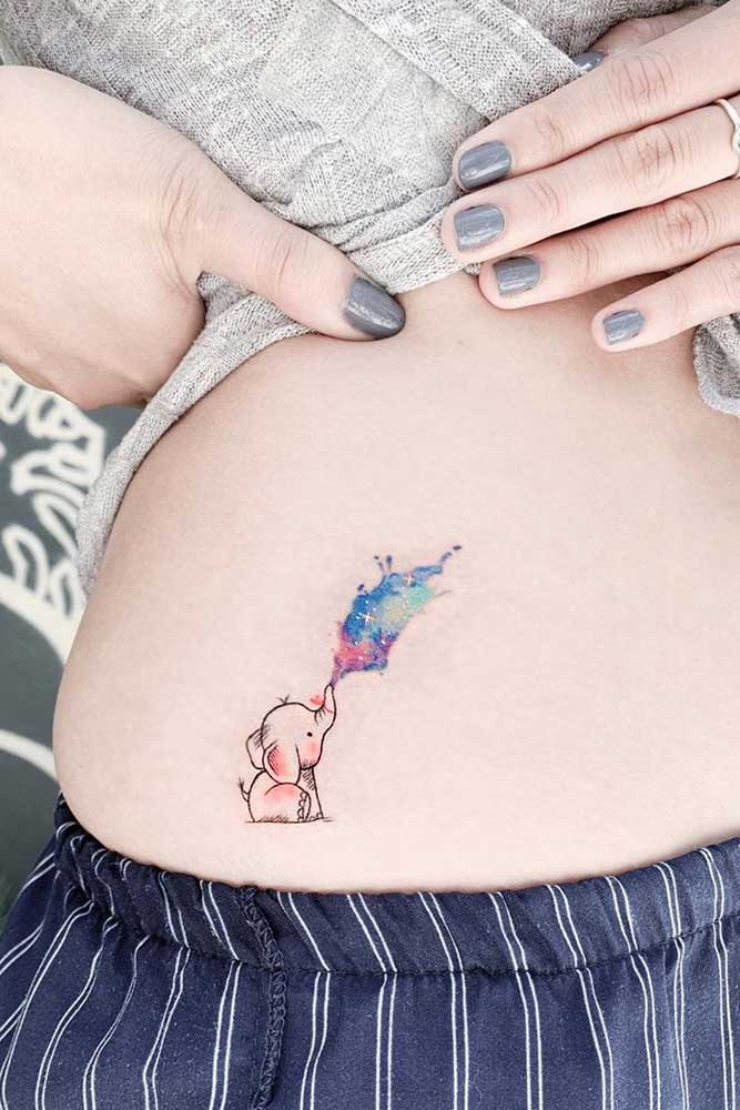 Small Elephant Tattoo Idea #elephanttattoo