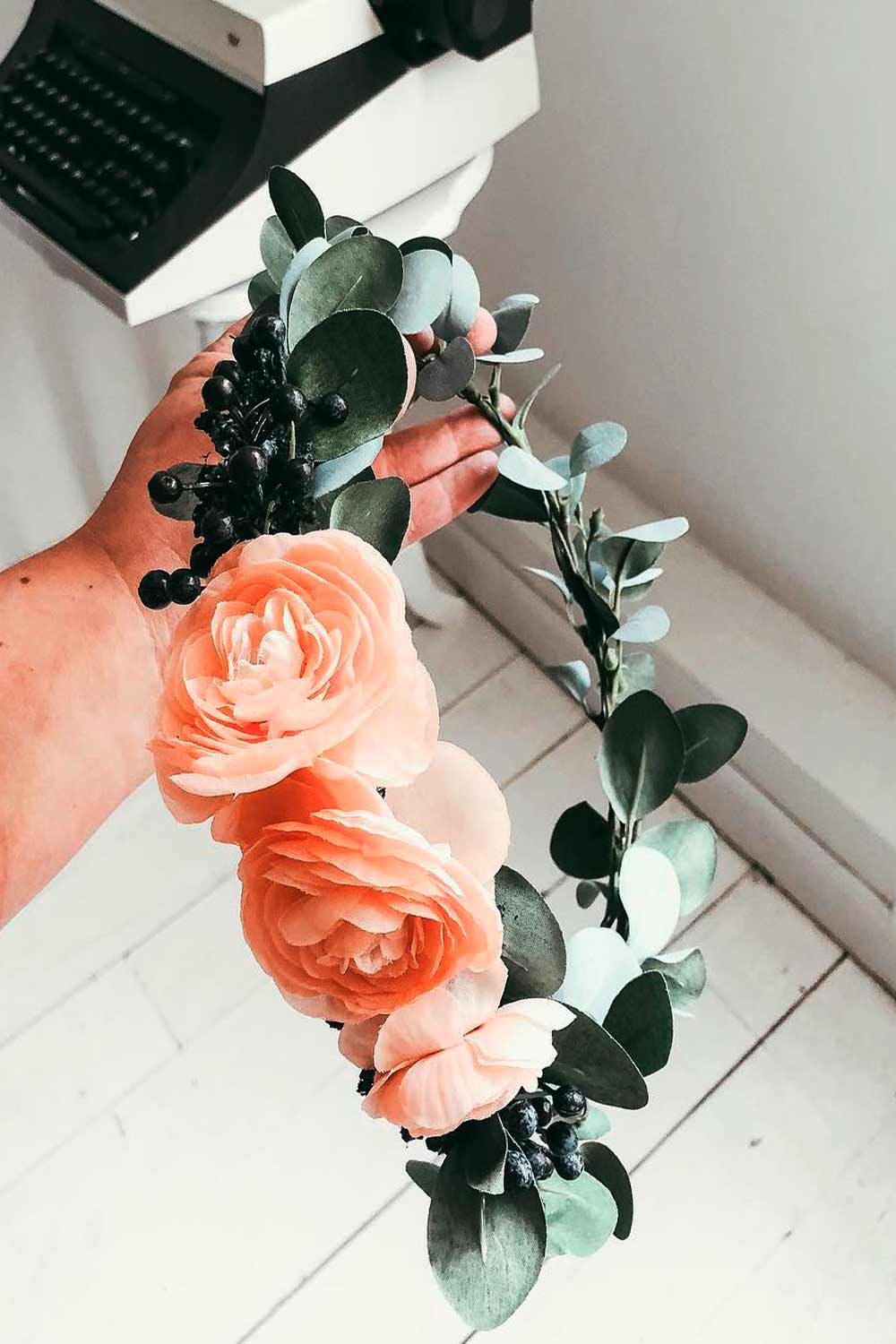 Peach, Green And Pastel Pink