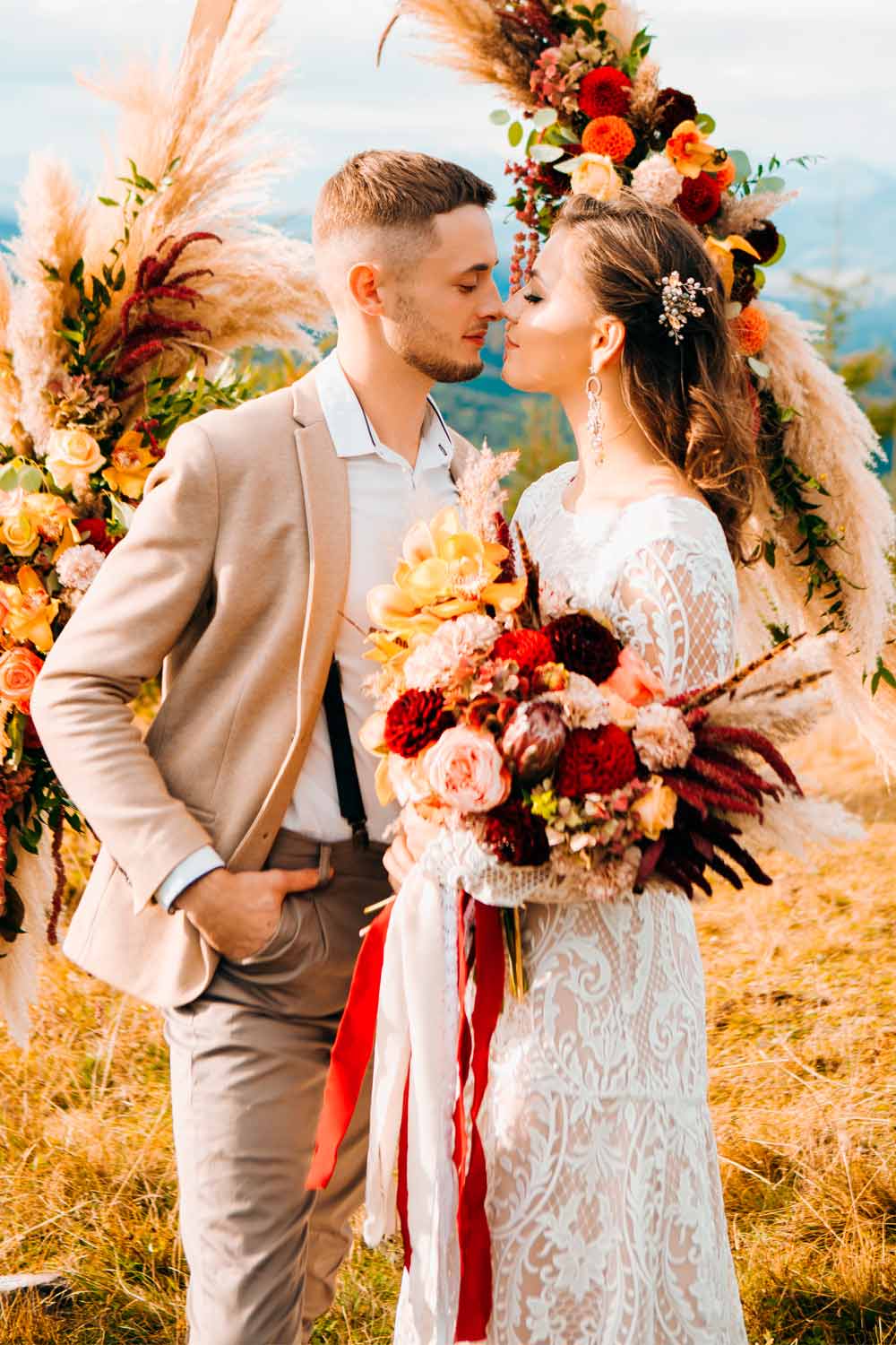 Sunset-Inspired Bridal Color Palette