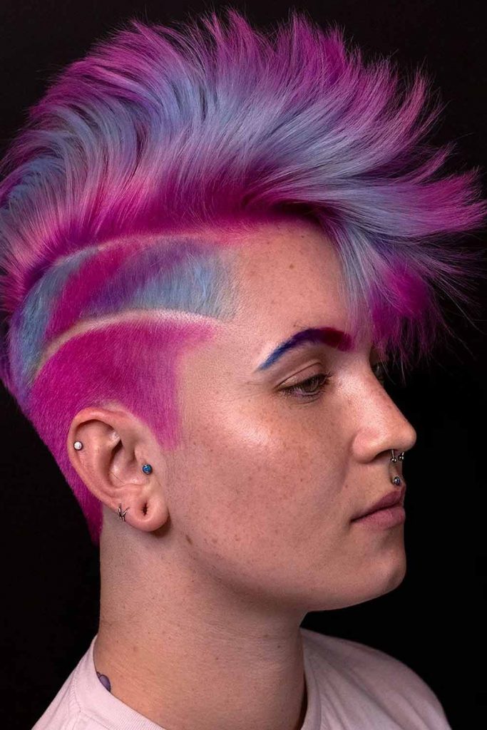 Bohemian Hair Tattoo With Grey And Purple Vibes