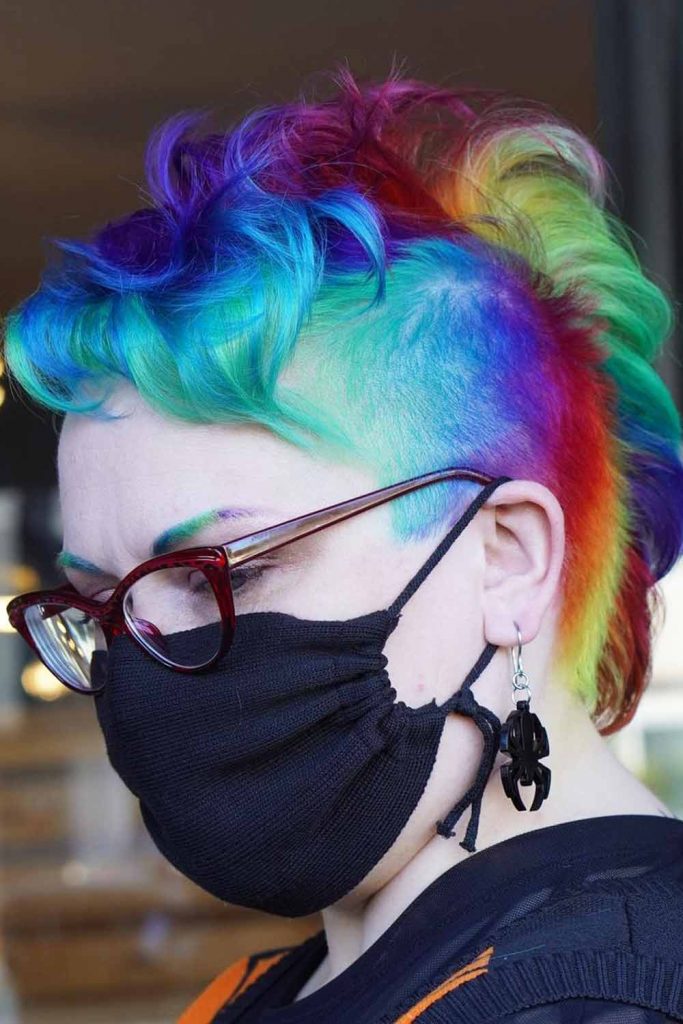 Curly Deep Part Undercut