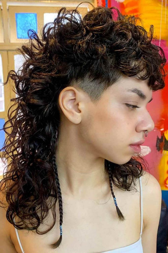Curly Mullet Cut