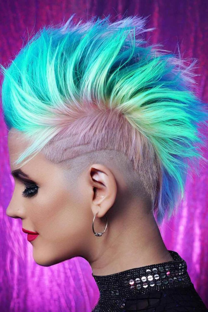 Spiky Shaved Mohawk